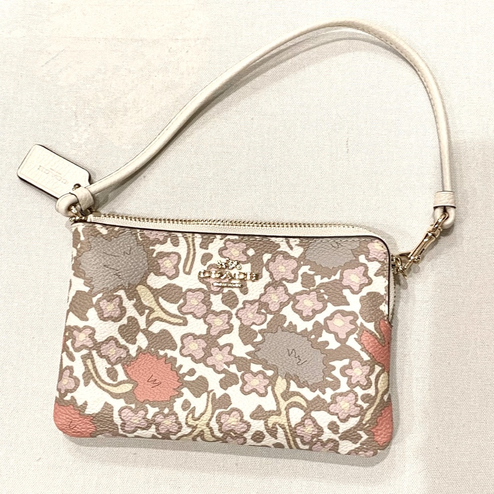 Coach Small Floral Wristlet